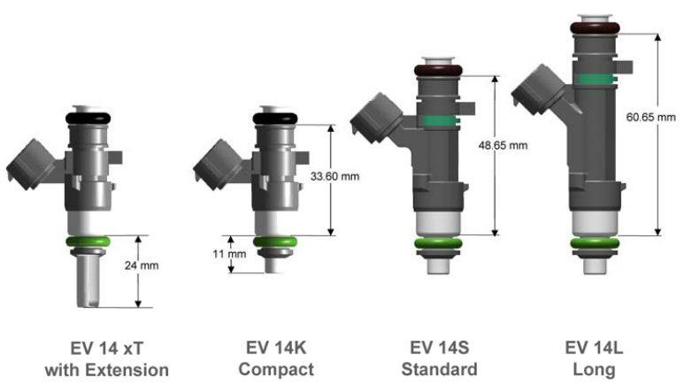 thumbnail image 2 of Bosch 0280158040 EV14 1000cc Fuel Injector - 3/4 Length, E85 OK, With Seals - 2 Year Warranty 2 of 6
