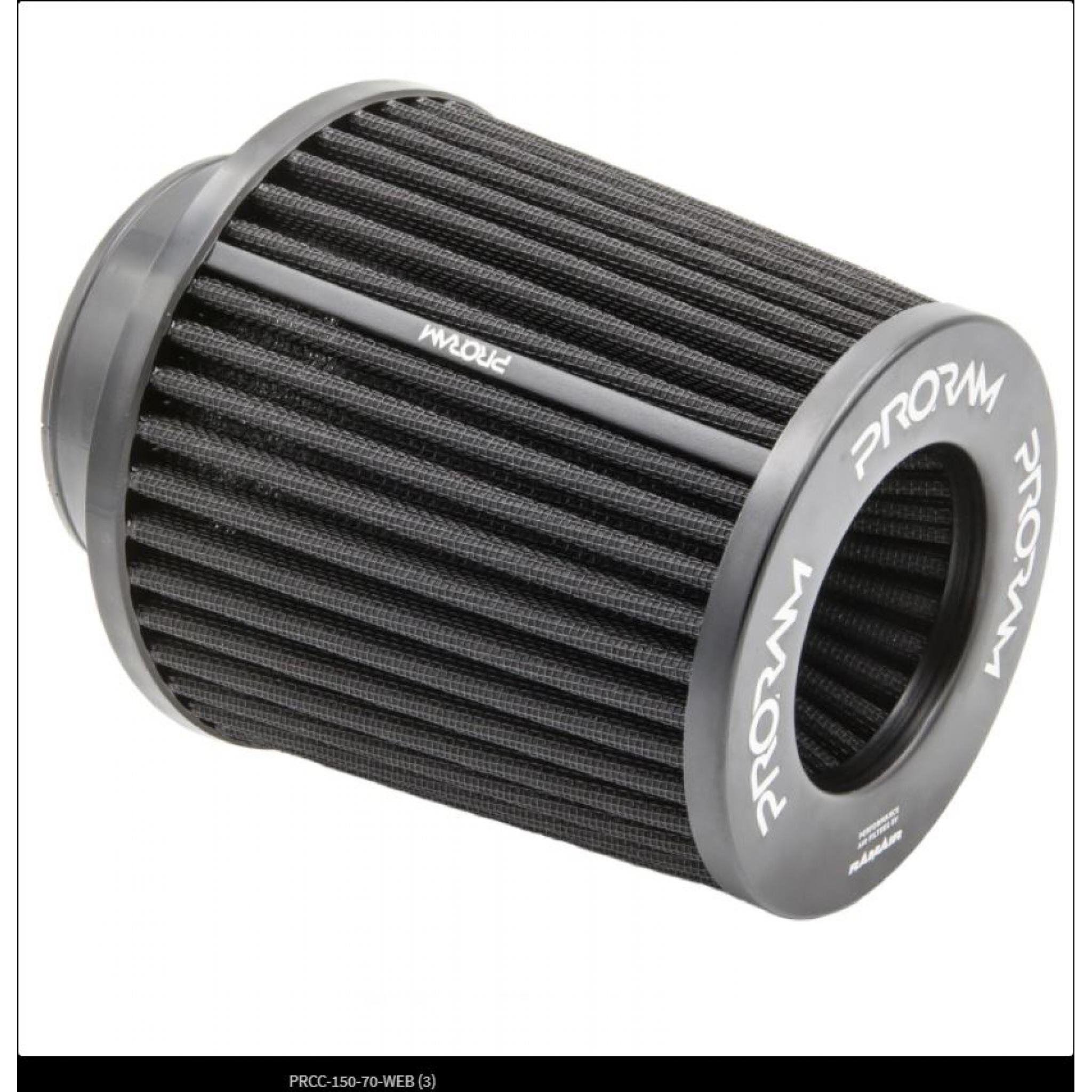 PRORAM Rubber Neck 70mm/80mm High Flow Pleated Cone Air Filter