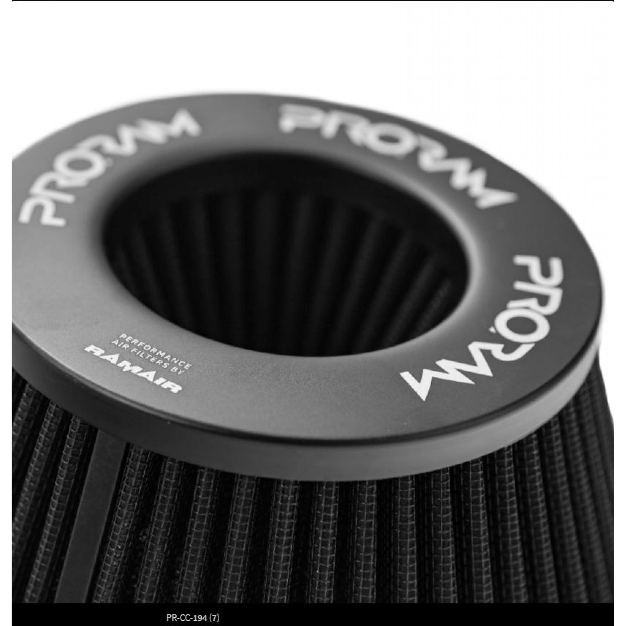 Large PRORAM Cone Air Filter & 80mm Aluminium Velocity Stack With Silicone Coupling