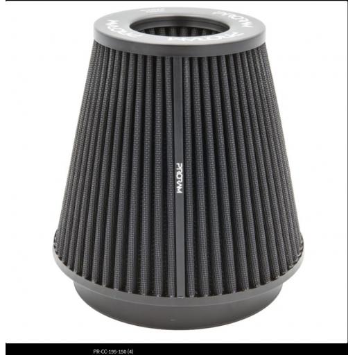 Large PRORAM Cone Air Filter & 80mm Aluminium Velocity Stack With Silicone Coupling