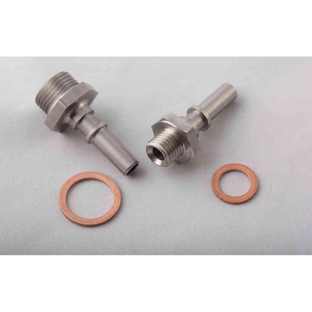 1. 8T in line fuel pump plug n play fittings for oe filter location